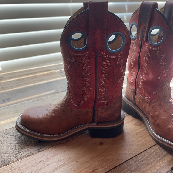 Kids Ostrich Skin Cowboy Boots - Picture 4 of 8